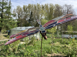 Bernard Cwiek - Libellule (Au Moulin des Délices)(Stained glass by Véronique Roland)